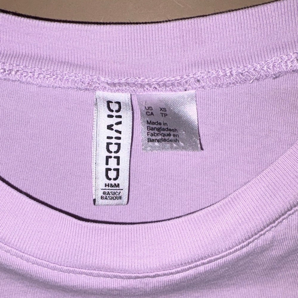H&Lavender Cropped T-Shirt - Picture 2 of 2
